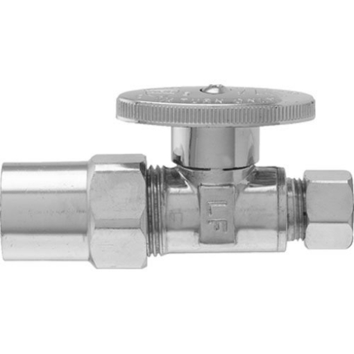 Picture of THE KEENEY MANUFACTURING COMPANY 2881PCLF Keeney CPVC Compression Brass Straight Stop Valve (EA)