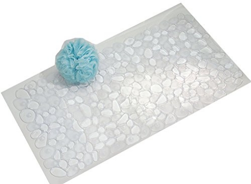 Picture of IDESIGN 80010 iDesign Pebblz Suction Non-Slip Bath Mat for Shower, Bathtub, Stall, 13.75" x 26.5", Clear (EA)