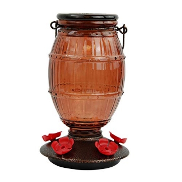 Picture of Woodstream Victor Rodnt D 9106-2 Perky-Pet 9106-2 Prohibition Top-Fill Glass Hummingbird Feeder Brown 36 oz Capacity (PK-2-EA)