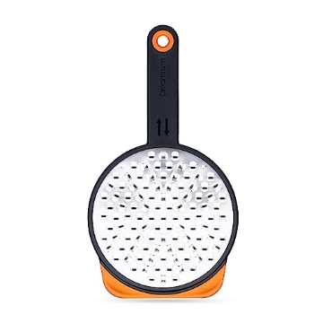 Picture of DREAMFARM INC DFOG3352 Dreamfarm Ograte Two-Sided Coarse Food & Vegetable Speed-Grater with Non-Slip Bowl Hook & Foot - 6mm Coarse Grater, Orange (EA)