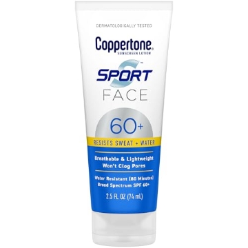 Picture of BEIERSDORF INC 38267 Coppertone Sport Face Sunscreen Lotion SPF 60+, Water Resistant Sunscreen with Broad Spectrum SPF 60+, Lightweight and Breathable, 2.5 Fl Oz Tube (EA)