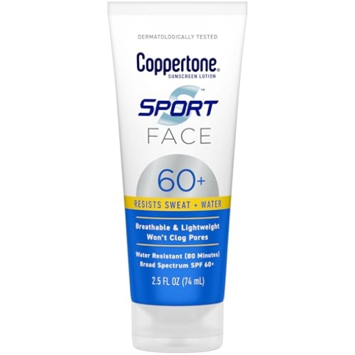 Picture of BEIERSDORF INC 38267 Coppertone Sport Face Sunscreen Lotion SPF 60+, Water Resistant Sunscreen with Broad Spectrum SPF 60+, Lightweight and Breathable, 2.5 Fl Oz Tube (EA)
