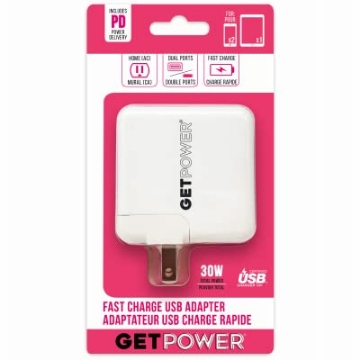 Picture of Boss Products Usa Llc GP-AC2USB-PD GetPower Dual USB AC Adapter WHT (PK-6-EA)