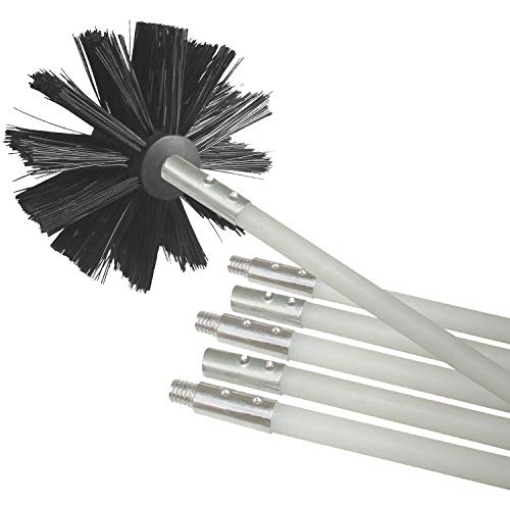 Picture of DEFLECTO DVBRUSH12K/6 Deflecto DVBRUSH12K/6 Dryer Duct Cleaning Kit, Lint Remover, Extends up to 12 Feet, Synthetic Brush Head, Use with or without a Power Drill (EA)