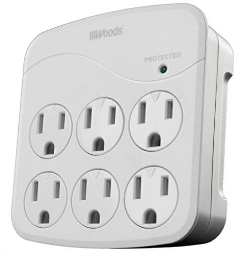 Picture of SOUTHWIRE COMPANY LLC 41076 Woods 41076 Surge Protector with 6 Power, 6-Outlet 1440J of Protection (EA)