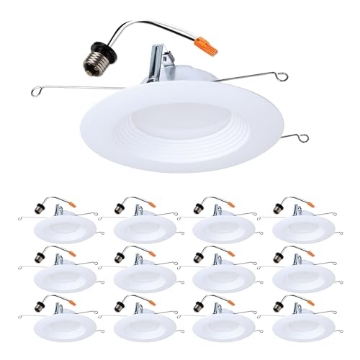 Picture of HALO LTE566930-12PK HALO LTE 5/6 Inch Indoor/Outdoor Recessed LED Trim Can Light, 3000K - Contractor Value Pack (12-Pack) - LTE566930-12PK (EA)