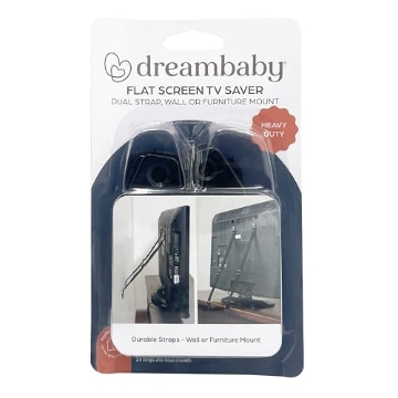Picture of Dreambaby L860A Dreambaby Flat Screen TV Saver Child Safety Straps - Anti-Tip Furniture Security Anchors - Adjustable Strap - Black - Model L860 (EA)