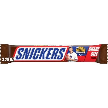 Picture of MARS 10012 SNICKERS NFL Football Milk Chocolate Candy Bars, Share Size, 3.29 oz (Package May Vary) (PK-24-EA)
