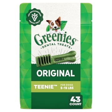 Picture of GREENIES 101442 Greenies Veterinarian-Recommended Natural Dental Dog Treats Regular Size, Original Flavor, 12 oz. Pack, 43 Count (EA)