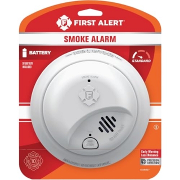 Picture of First Gear 1046827 First Alert Battery-Powered Ionization Smoke Detector (EA)