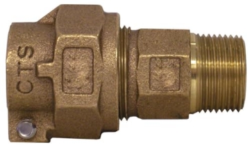 Picture of LEGEND VALVE & FITTINGS INC 313-210NL Legend 1 in. Dia. x 3/4 in. Dia. MNPT To PACK JOINT Bronze Pack Joint Coupling (EA)