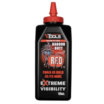 Picture of CE TOOLS INC CET102R CE TOOLS Baboon Butt Red® Marking Chalk, Color RED, EXTREME VISIBILITY, MADE IN USA -10 oz (283.5g) For Chalkline, Hydrophobic, Construction Chalk. (EA)