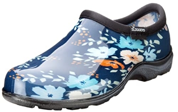 Picture of Sloggers 5120FFNBL10 Sloggers Original Waterproof Rain and Garden Shoe for Women– Outdoor Slip-On Garden Clog - Made in The USA with Premium Comfort Insole and Arch Support - Blue Floral Fun Print, Size 10 (EA)
