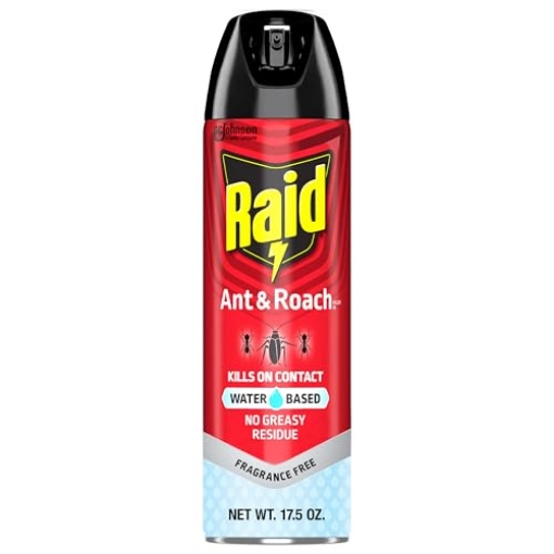 Picture of Raid 04319 Raid Ant & Roach Aerosol Bug Spray, Water-Based Formula Insecticide With No Greasy Residue, Kills On Contact, 17.5 oz (EA)