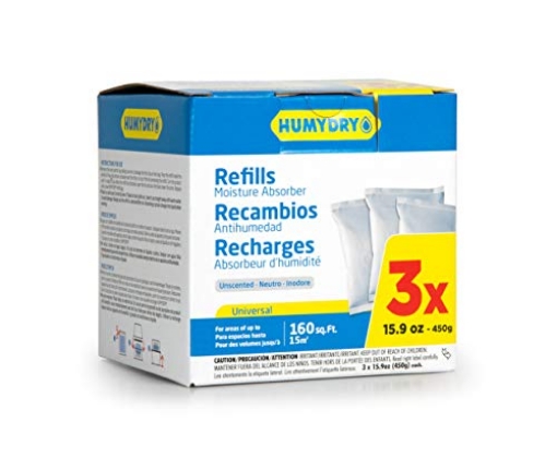 Picture of HUMEX NA NORTH AMERICA USA4311803C6 HUMYDRY USA4311803C6 Unscented Moisture Absorber Refill, 15.9-Ounce, 3-Pack (EA)