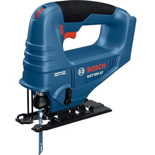 Picture of BOSCH SECURITY SYSTEMS, INC GST18V-37N BOSCH GST18V-37N 18V Brushless Top-Handle Jig Saw - Powerful, Compact, 3.7" Cutting Depth, 3300 SPM, 4 Orbital Settings, Variable Speed Dial, LED Light, Tool-Free Blade Change (Bare Tool) (EA)
