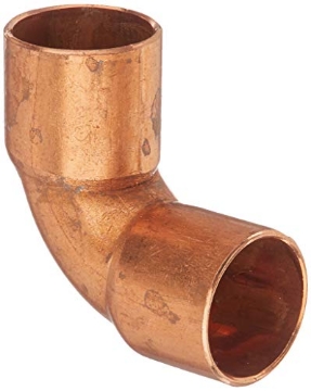 Picture of NIBCO INC W01440T Elkhart 31266 Epc Close Rough Solder Pipe Elbow, 90 Deg, 3/8 in, Wrot (EA)