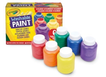 Picture of BINEYSMITH 541204 Crayola Washable Kids Paint, 6 Count, Kids At Home Activities, Painting Supplies, Gift, Assorted (ST-6-EA)