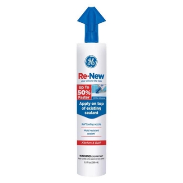 Picture of HENKEL LOCTITE 2776762 GE Re-New White Silicone Kitchen and Bath Caulk Sealant 9.5 oz (PK-12-EA)