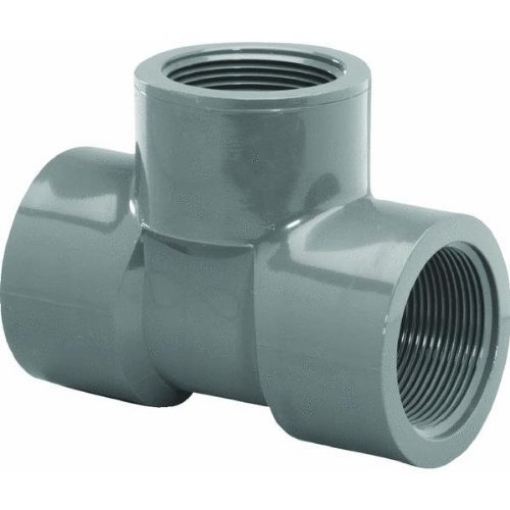 Picture of CHARLOTTE PIPE PVC 08402 1000 "TEE SCH80 PVC 1/2""FPT" (EA)