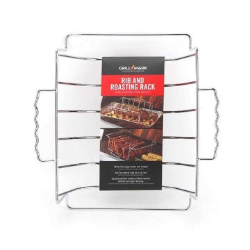 Picture of BEAR PAW PRODUCTS INC 06828ACE Grill Mark Non Stick Spacious Chrome Plated Steel Rib And Roast Rack Silver 10 x 4.7inch 06828ACE (EA)