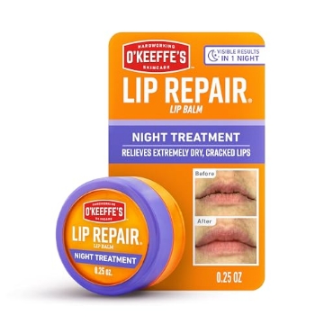 Picture of GOR K3015202 O'Keeffe's Lip Repair Night Treatment Lip Balm for Dry, Cracked Lips - 0.25 Ounce Jar (1 Pack) - Moisturizer Extremely Cracked, Dry Lips (PK-5-EA)
