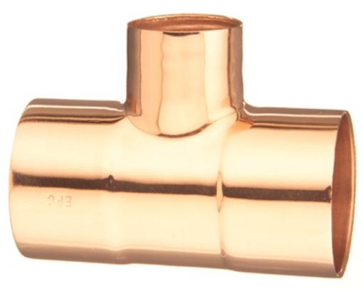 Picture of NIBCO INC W01700D Elkhart Products 111R3/4X1/2X3/4 3/4-Inch by 1/2-Inch by 3/4-Inch Copper Tees (EA)