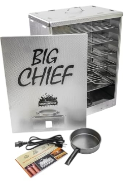 Picture of Smokehouse Products 9894-000-0000 Smokehouse Big Chief Front Load Smoker, Easy to Use Electric Smoker with 50 LB Capacity, Great for Smoking Fish, Jerky, Brisket, Cheese & More (EA)