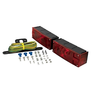 Picture of Hopkins Manufacturing C6285 Blazer International Hopkins C6285 Low Profile Submersible Trailer Light Kit – Waterproof Stop/Turn/Tail Lights with Wire Harness & License Plate Bracket – Fits Trailers Over & Under 80" Wide (EA)