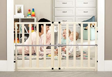 Picture of REGALO INTERNATIONAL LLC 0720 Regalo Easy Fit Wooden Decor Adjustable 42-Inch Extra Wide Baby Gate, Natural Wood (PK-6-EA)