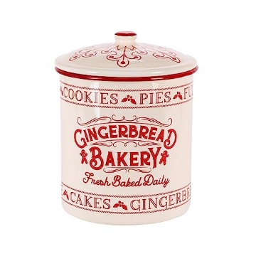 Picture of GERSON COMPANY/GIL DIVISION 2604670AH-M Gerson 2604670ah-m Cookie Jar Indoor Christmas Decor, Red/White (Pack of 4) (PK-4-EA)