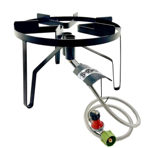 Picture of Bayou Classic SP2 Bayou Classic SP2 18-in Dual Jet Cooker Features 18-in Cooking Surface 12.5-in Tall Welded Frame 30-psi Regulator Designed for Stockpots 15-in Diameter to 102-qt Perfect for Large Batch Cooking (EA)