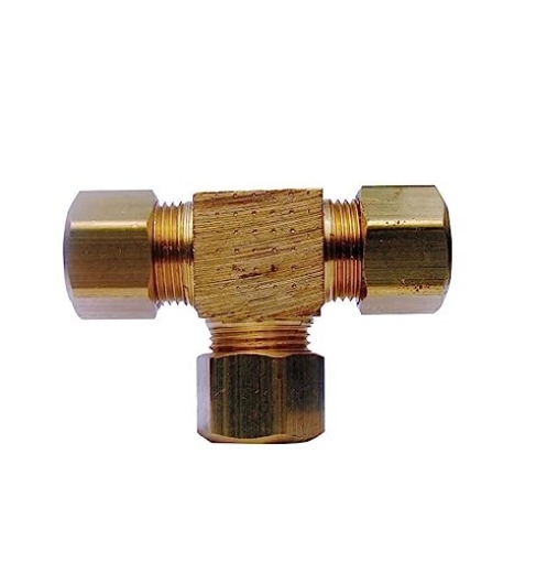 Picture of ACE TRADING - ZW 6JC126310701019 HOMEPLUS+ 1/2 in. Compression X 1/2 in. D Compression Yellow Brass Tee (PK-5-EA)