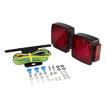 Picture of Hopkins Manufacturing C7423 Blazer International Hopkins C7423 LED Square Submersible Trailer Light Kit – DOT Approved Waterproof Stop/Tail/Turn Lights with Wire Harness for Boat, Utility, Snowmobile & Motorcycle Trailers (EA)