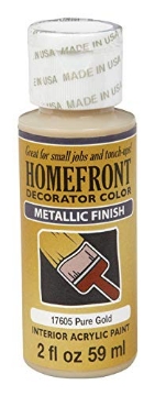 Picture of HOMEFRONT 17605 Homefront Metallic Pure Gold Hobby Paint 2 oz. (PK-3-EA)