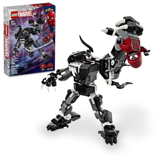 Picture of Lego 76276 LEGO Marvel Venom Mech Armor vs. Miles Morales, Posable Action for Kids, Marvel Building Set with Minifigures, Travel Toy, Super Hero Battle Gift for Boys and Girls Aged 6 and Up, 76276 (EA)
