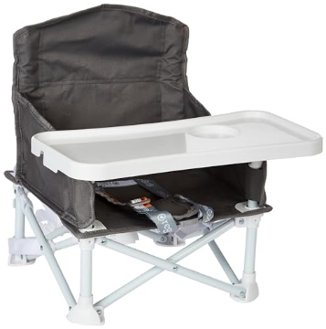 Picture of REGALO INTERNATIONAL LLC 3512 Regalo My Chair 2-in-1 Portable Travel Booster Seat & Activity Chair, Bonus Kit Includes, Oversized Removable Tray with Cup Holder, Gray (EA)