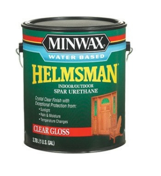 Picture of Minwax 710500000 Minwax Water-Based Helmsman Spar Urethane Indoor, Outdoor Clear Gloss Crystal Clear 1 Gl2 (PK-2-EA)