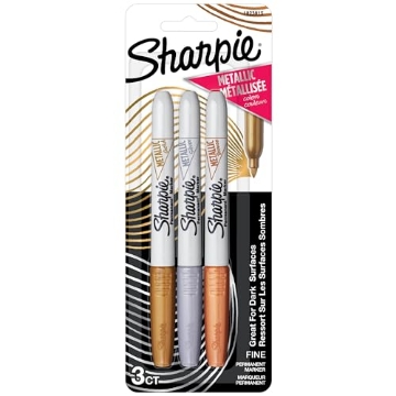 Picture of Sharpie SAN1823815 Sharpie Metallic Permanent Markers, 3 Count (EA)