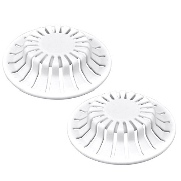 Picture of DANCO INC 10769 DANCO Universal Bathroom Sink Suction Cup Hair Catcher Strainer and Snare | For Pop-Up Stoppers | White | 2 Pack (10769) (EA)