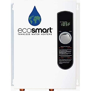 Picture of KITTRICH CORPORATION ECO 18 EcoSmart ECO 18 Electric Tankless Water Heater, 18 KW at 240 Volts with Patented Self Modulating Technology , 17 x 14 x 3.5, White (EA)