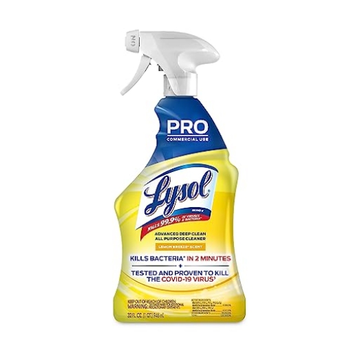 Picture of Lysol RAC00351 Lysol Pro All-Purpose Cleaner, Advanced Deep Cleaning Sanitizing and Disinfecting Spray, For Commercial Use, Use to Clean and Deodorize, Lemon Breeze Scent, 32oz (Pack of 1) (EA)