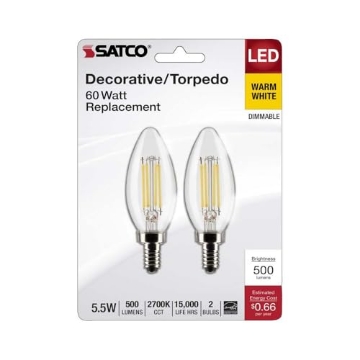 Picture of SATCO PRODUCTS INC S21828 FLAMNT LED BULB CLR 5.5W (EA)