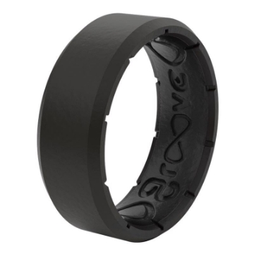 Picture of GROOVEVENTURES LLC R7-006-11 Groove Life Unisex Round Black Ring Silicone Water Resistant Size 11 (EA)