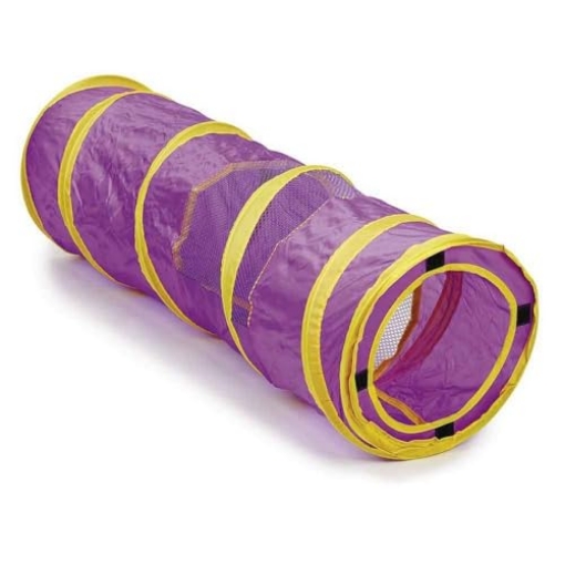 Picture of Boss Products Usa Llc 32089 Boss Pet 32089 Collapsible Lightweight Cat Tunnel with Peak-A-Boo Mesh Window (EA)