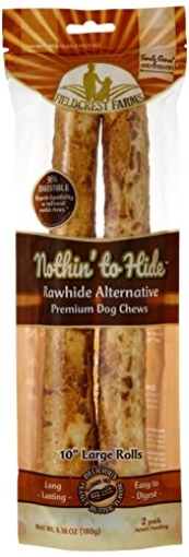 Picture of FIELDCREST FARMS 169 Fieldcrest Farms Nothin' to Hide 10" Large Roll Peanut Butter Flavored Dog Chew, 180 Gram, Count of 2 (EA)