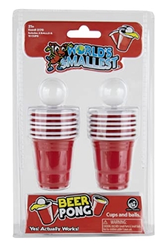 Picture of WORLDS SMALLEST 5170 Worlds Smallest Beer Pong, Red, Miniature (EA)