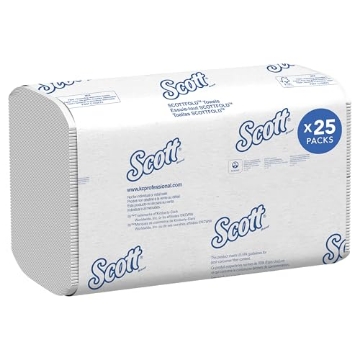Picture of Scotts 01980 Scott Professional Pro Scottfold Universal Multifold Paper Towels, Bulk (01980), Absorbency Pockets, White, 9.4"x12.4" Towel (175 Sheets/Pack, 25 Packs/Case, 4,375 Sheet Total) (EA)