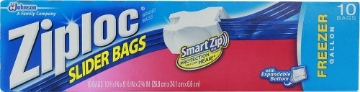 Picture of Ziploc 02313 Ziploc Slider Freezer Bag 10 pk Clear (PK-12-EA)