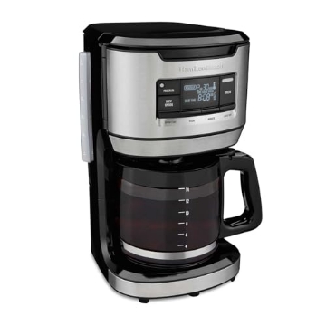 Picture of Hamilton Buhl 46390 Hamilton Beach Programmable FrontFill Coffee Maker, Extra-Large 14 Cup Capacity, Black/Stainless (46390) (EA)